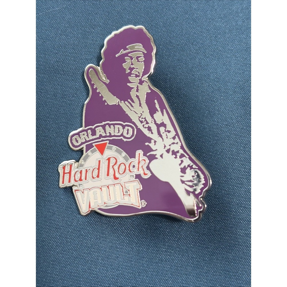 Hard Rock Cafe Orlando Vault 2002 Jimi Hendrix Funk Purple Silhouette PIN #15899